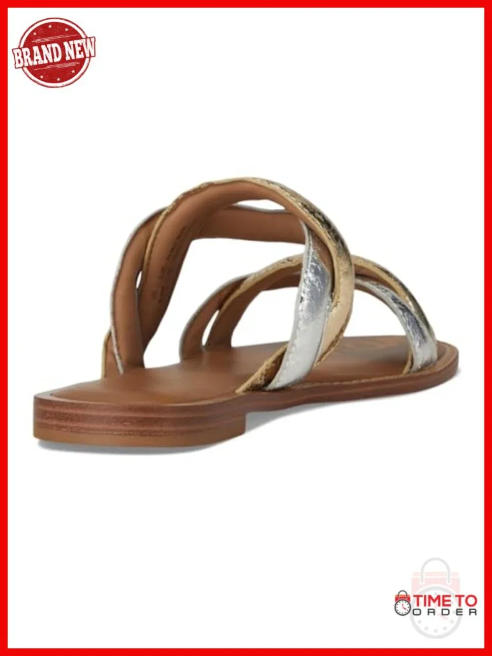 Braided Slide Sandal with Faux Leather Insole